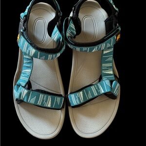 NIB- Men’s Teal and Black Patterned Hiking Sandals
